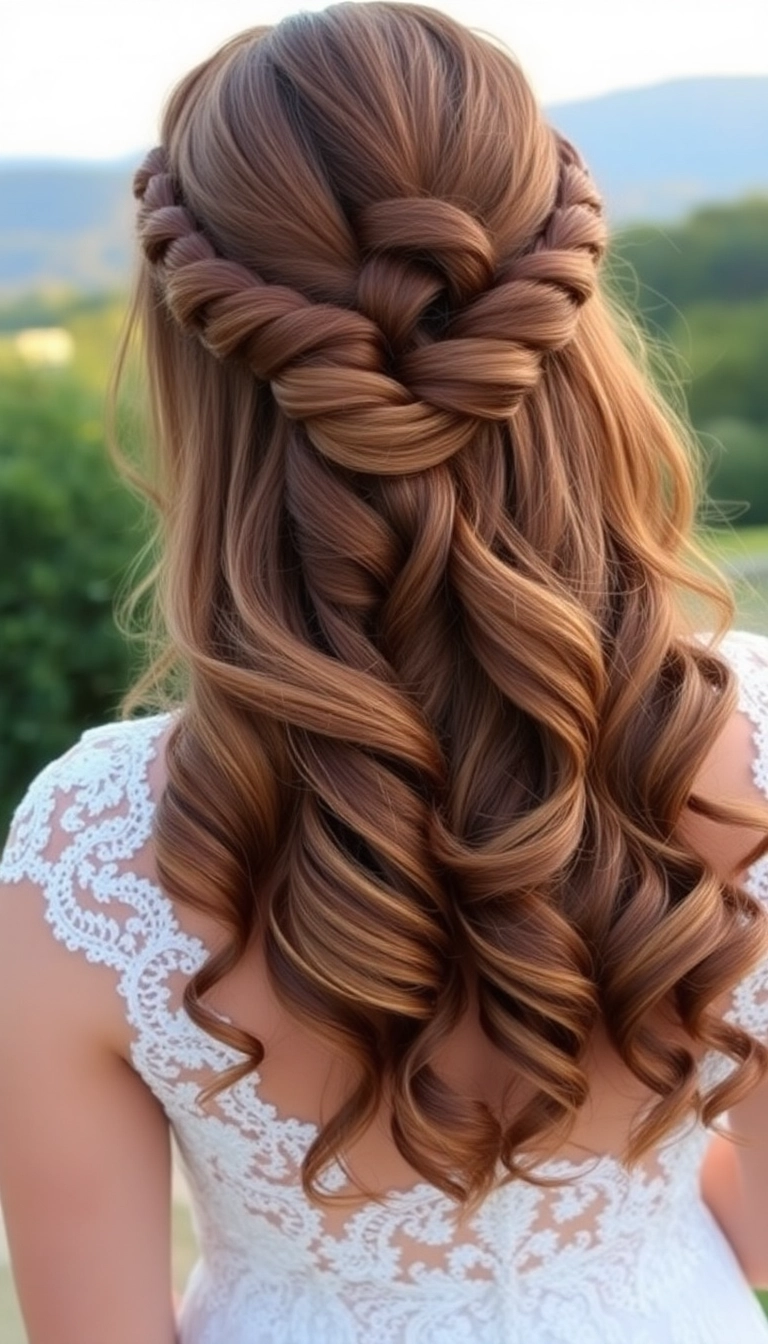 25 Romantic Wedding Hairstyles That Will Make Your Heart Melt (Especially #12!) - 20. Waterfall Braid with Loose Waves