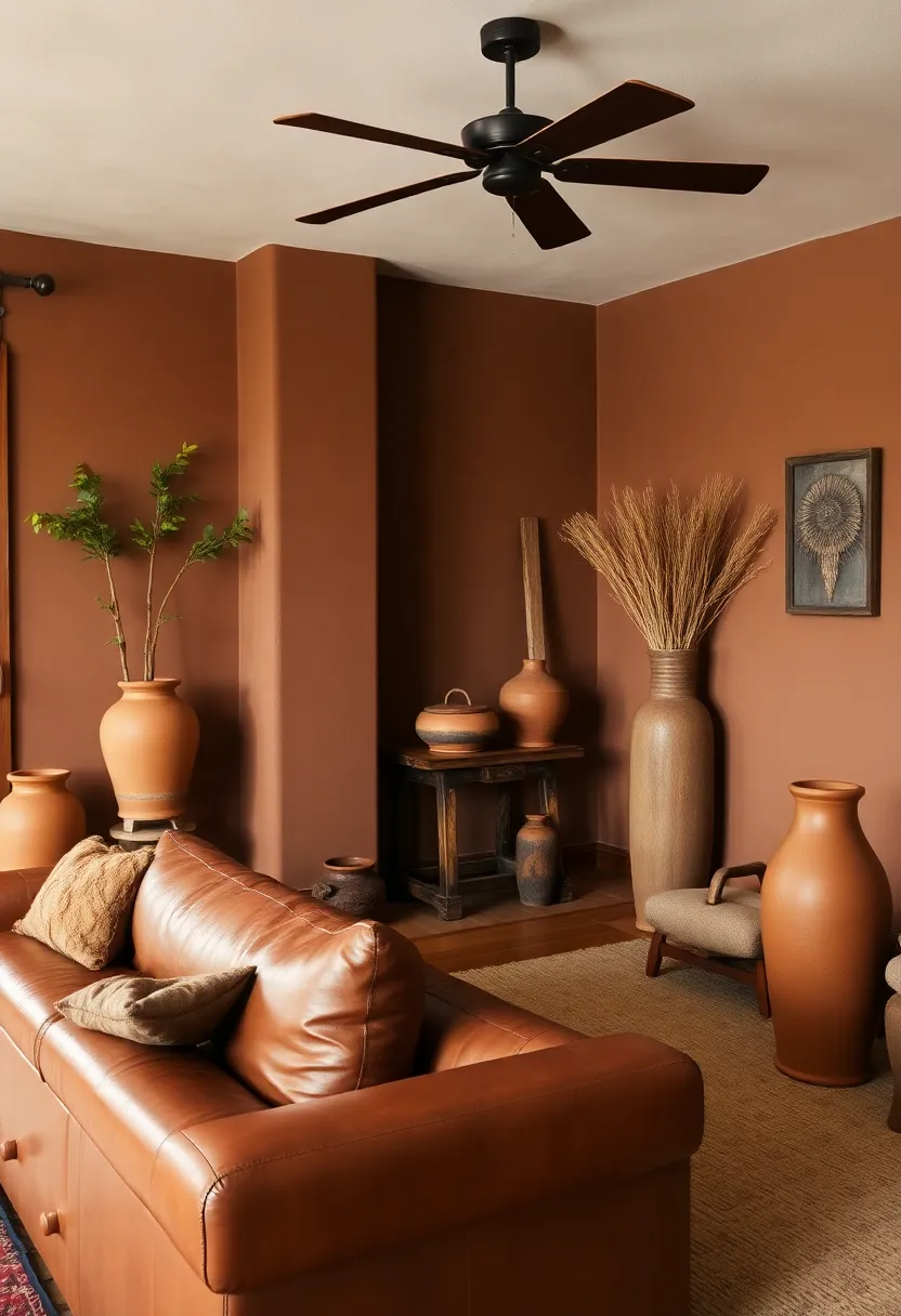 16 Bold Color Combinations That'll Make Your Neighbors Jealous (Watch Out for #3!) - 9. Earthy Brown and Warm Terracotta