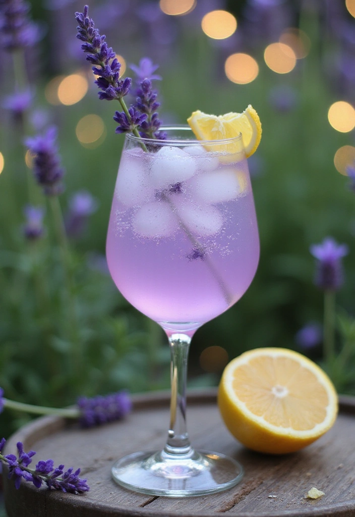 7. Lavender Lemon Gin Fizz