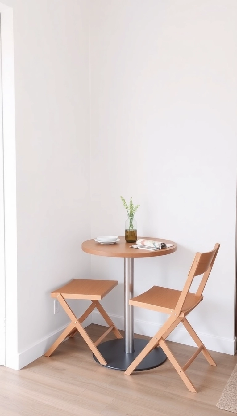 23 Minimalist Studio Apartment Décor Ideas That'll Transform Your Tiny Space! - 12. Compact Dining Solutions