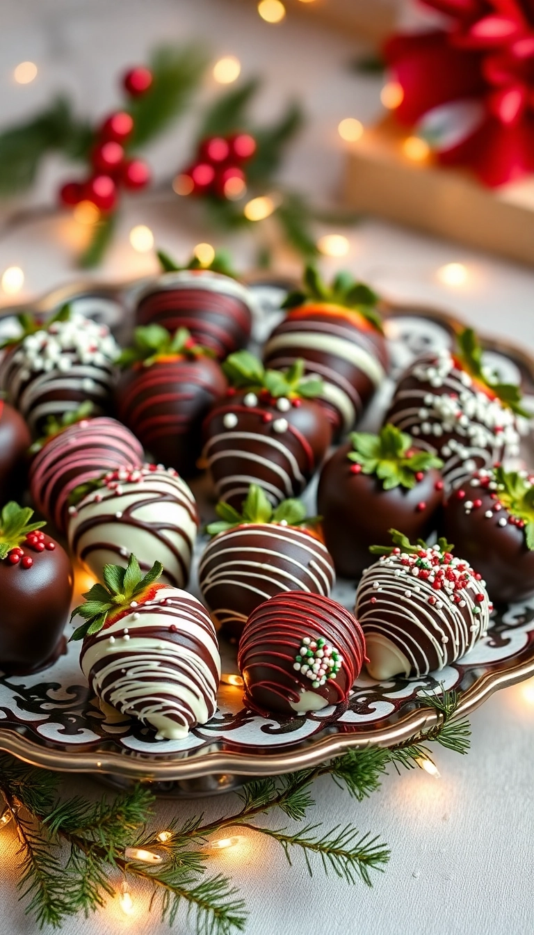 24 Christmas Snacks That Will Steal the Show at Your Holiday Party! - 24. Chocolate-Covered Strawberries