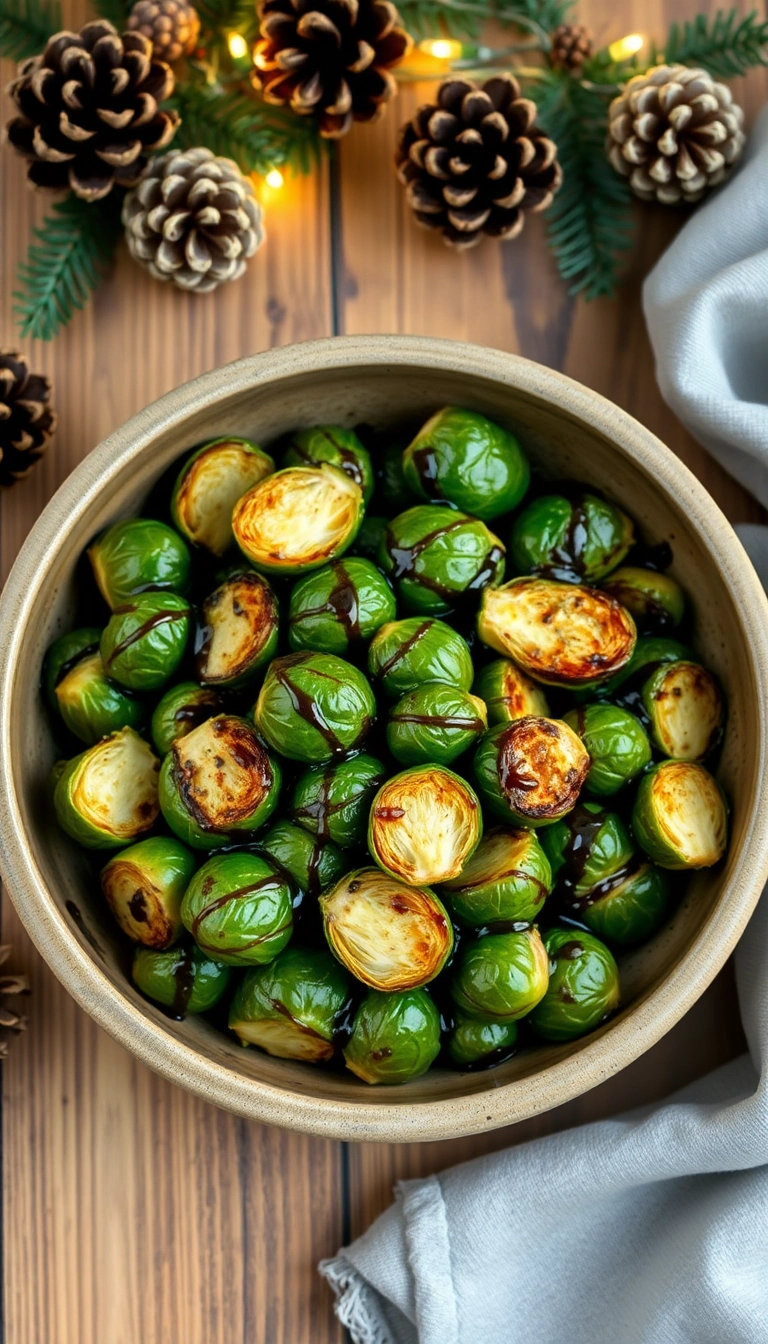 22 Christmas Dinner Ideas That'll Impress Your Guests (You Won't Believe #15!) - 6. Maple-Balsamic Brussels Sprouts