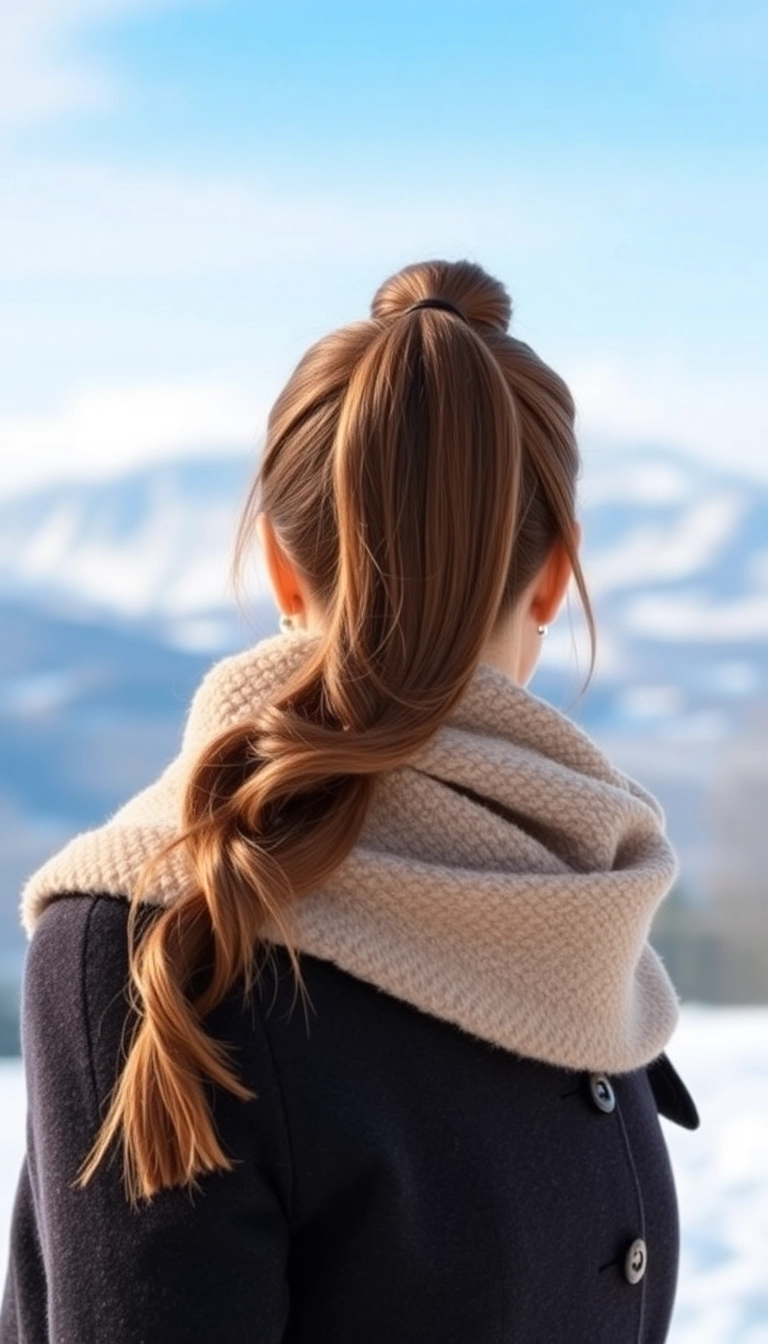 15 Cozy Winter Hair Looks That Will Keep You Warm and Stylish (You Won't Believe #9!) - 7. Winter Ponytail