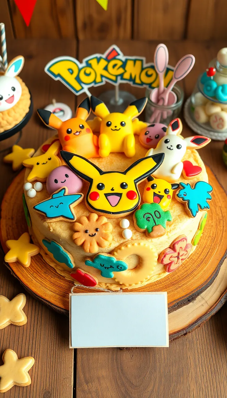 12 Must-Have Pokemon Cake Ideas for the Ultimate Themed Party (Your Guests Will Be Jealous!) - 11. Pokémon Cookie Cake