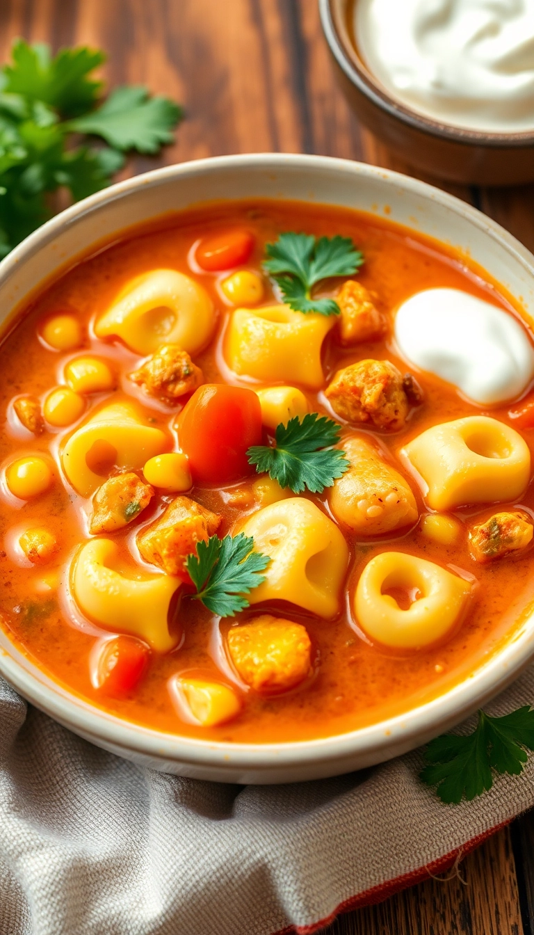 22 Chicken Tortellini Soup Ideas for a Cozy Night In (You Won't Want to Miss #10!) - 18. Chicken Tortellini Soup with Corn and Bell Peppers