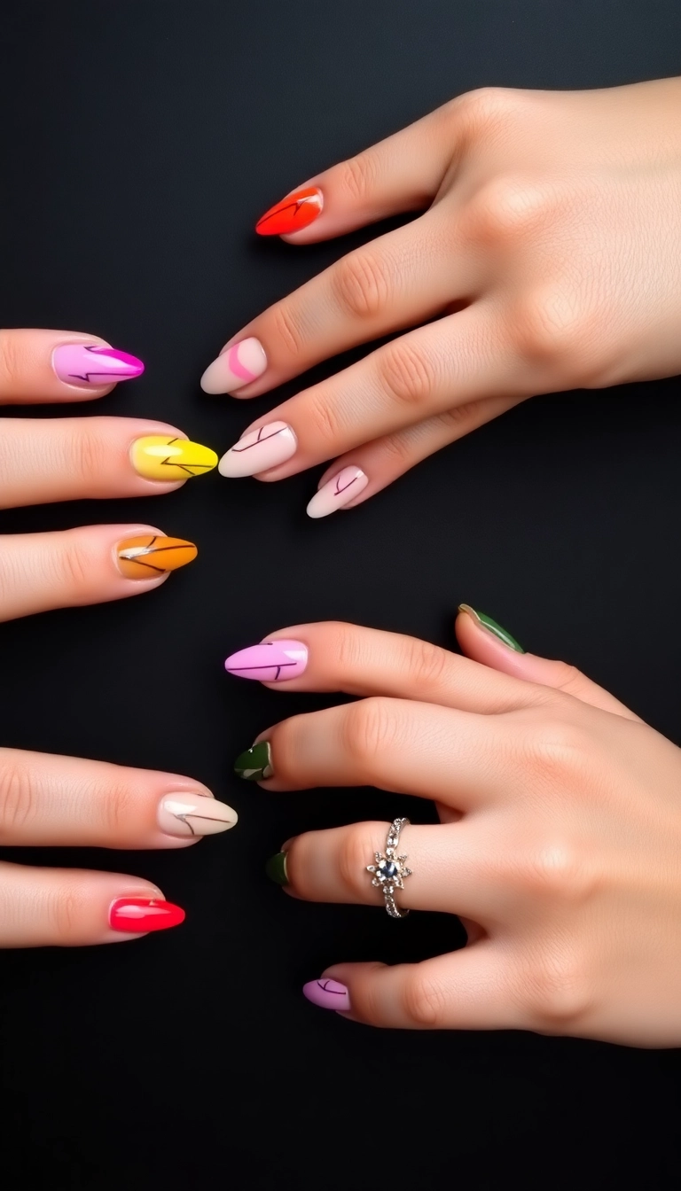 25 Best Ever Spring Nail Ideas That Will Make Your Friends Jealous! - 4. Geometric Elegance