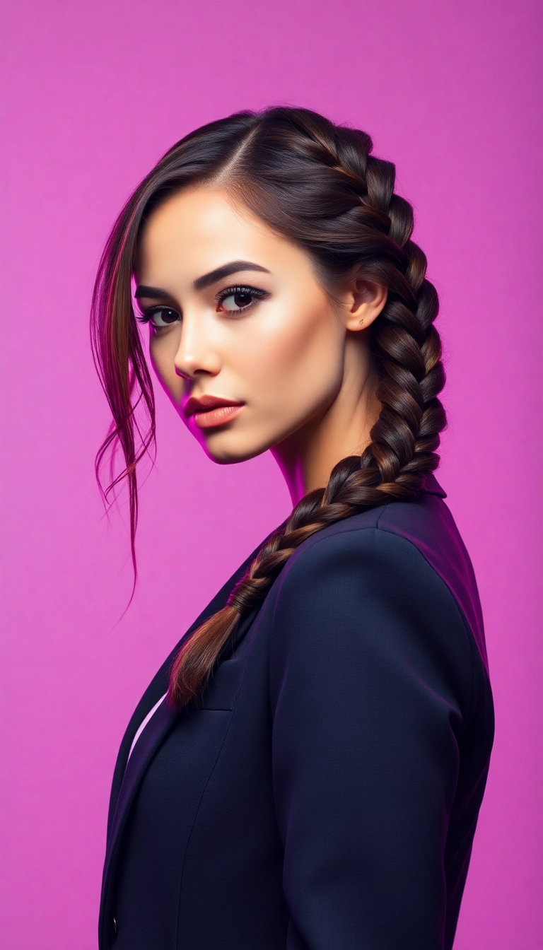 24 Stunning Interview Hairstyles That Will Land You the Job (You Won't Believe #10!) - 17. Sleek Side Braid