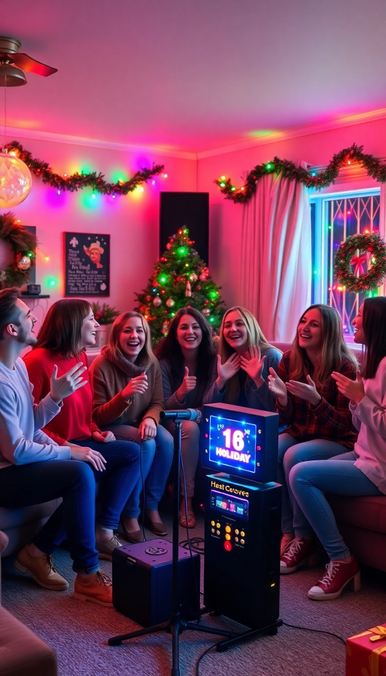 21 Friendsmas Party Ideas That Will Make You the Ultimate Holiday Host (You Won't Believe #14!) - 10. Holiday Karaoke