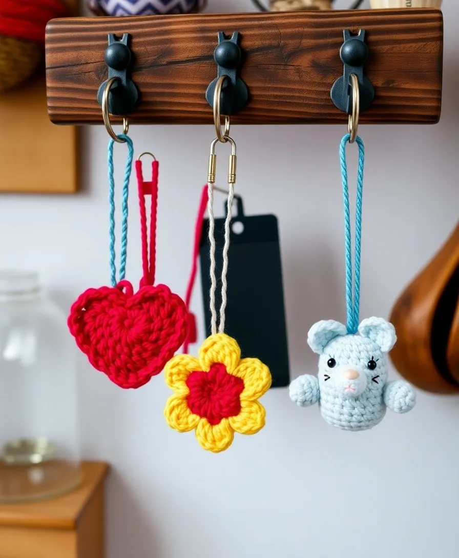 21 Easy DIY Crochet Projects for Beginners That Are Totally Doable (You Can Do #7!) - 9. Cute Crochet Keychains