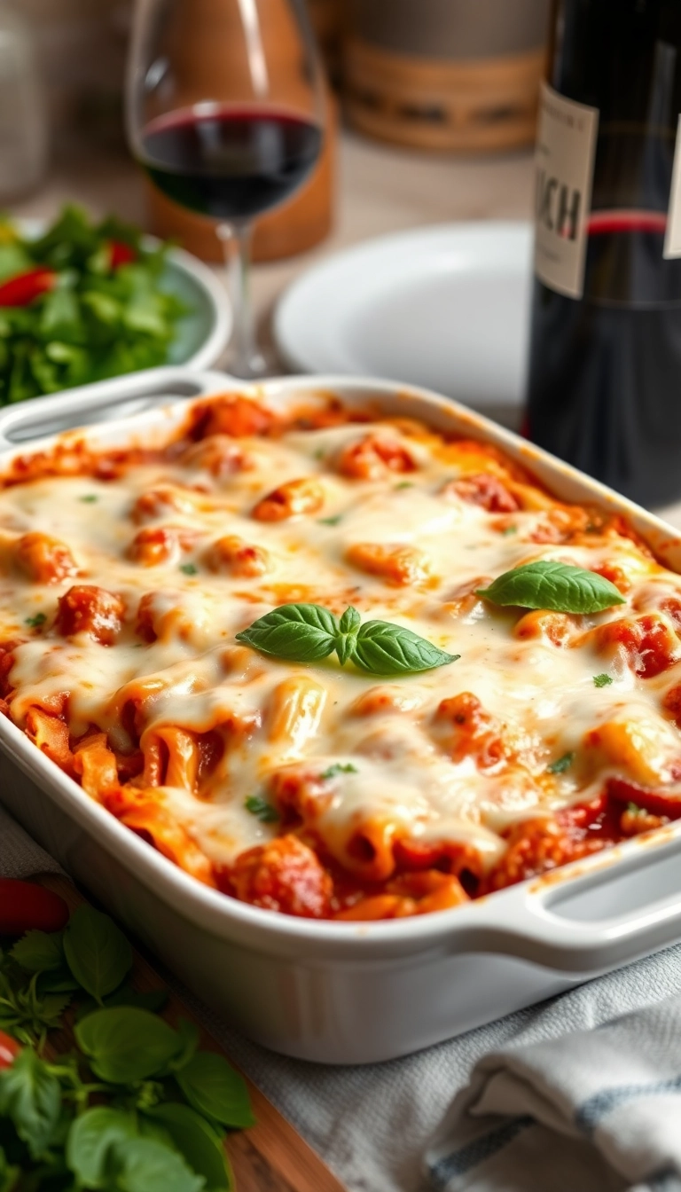 19 Cozy Dinner Ideas That'll Warm Your Heart and Home! - 4. Baked Ziti with Spinach and Ricotta