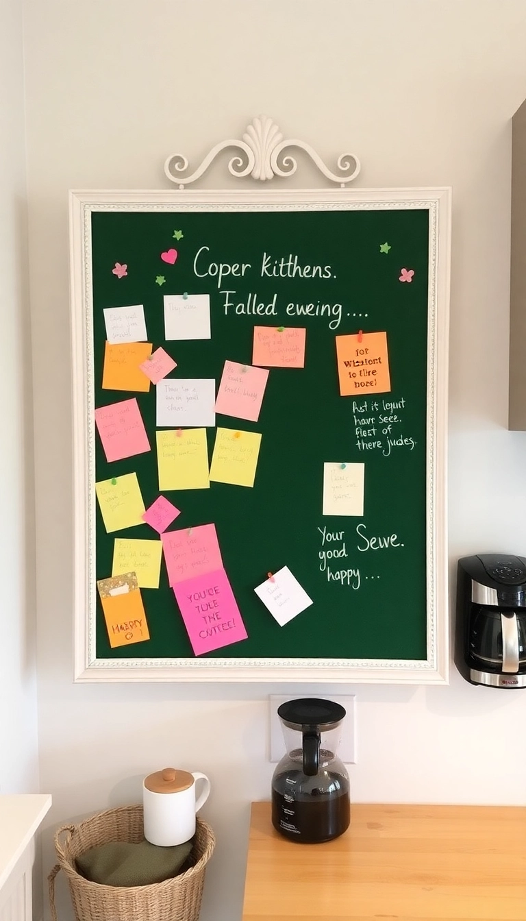 18 Easy DIY Green Board Projects That Will Elevate Your Space (Don't Miss #7!) - 4. Green Board Message Board