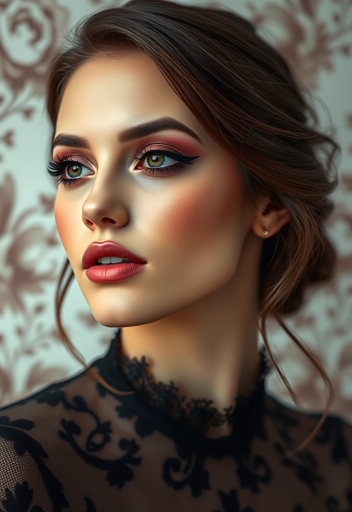 20 Elegant Dark Makeup Ideas for a Mysterious Allure (#8 Will Leave You Speechless!) - 6. Dark and Romantic