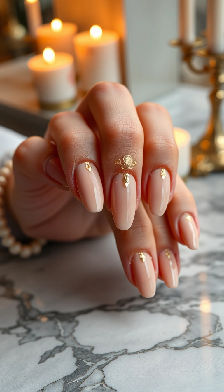 20 Fun New Year Themed Nails Designs That Will Kickstart Your Celebration! - 9. Elegant Gold Foil