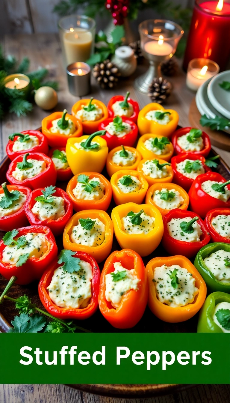 22 Festive Appetizers to Make Your Christmas Party Unforgettable (Don't Miss #7!) - 3. Stuffed Mini Peppers