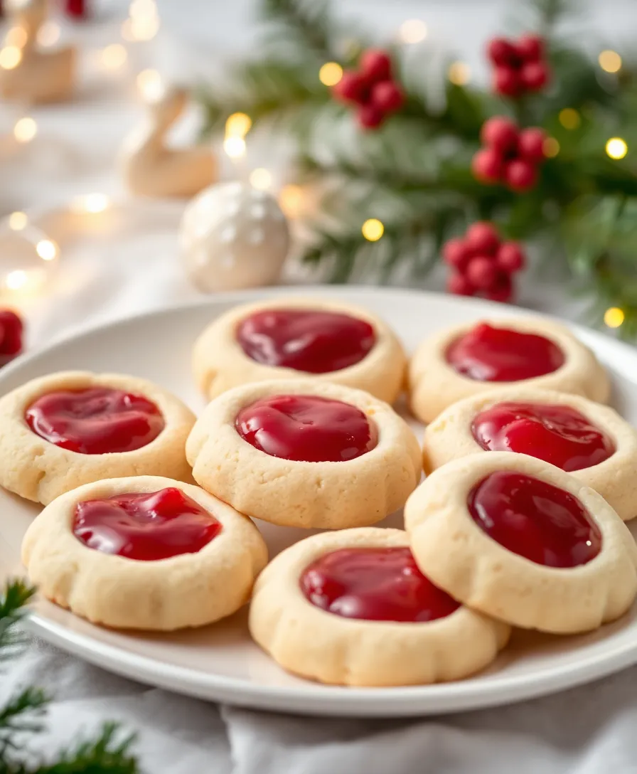 Christmas Cookies: 25 Easy Recipes to Delight Your Holiday Gatherings! - 7. Raspberry Thumbprint Cookies