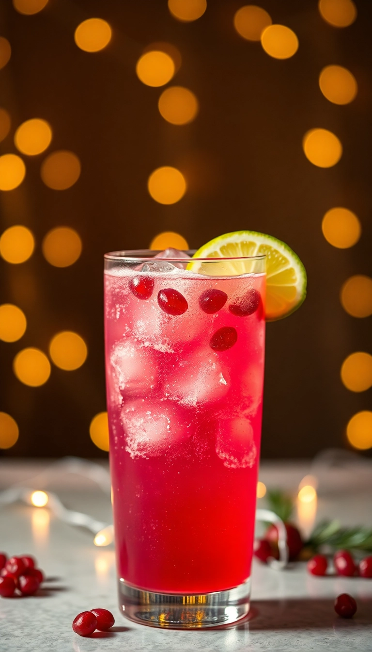 19 Christmas Drinks Ideas That'll Make Your Holiday Parties Sparkle! - 7. Pomegranate Fizz