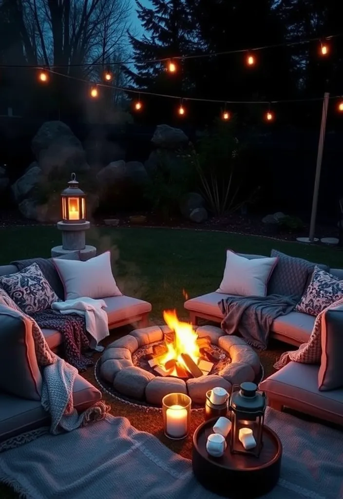 18 Romantic Valentine's Decor Ideas That'll Transform Your Home (Wait Until You See #14!) - 14. Romantic Fire Pit Setup (You Won't Want to Miss This!)