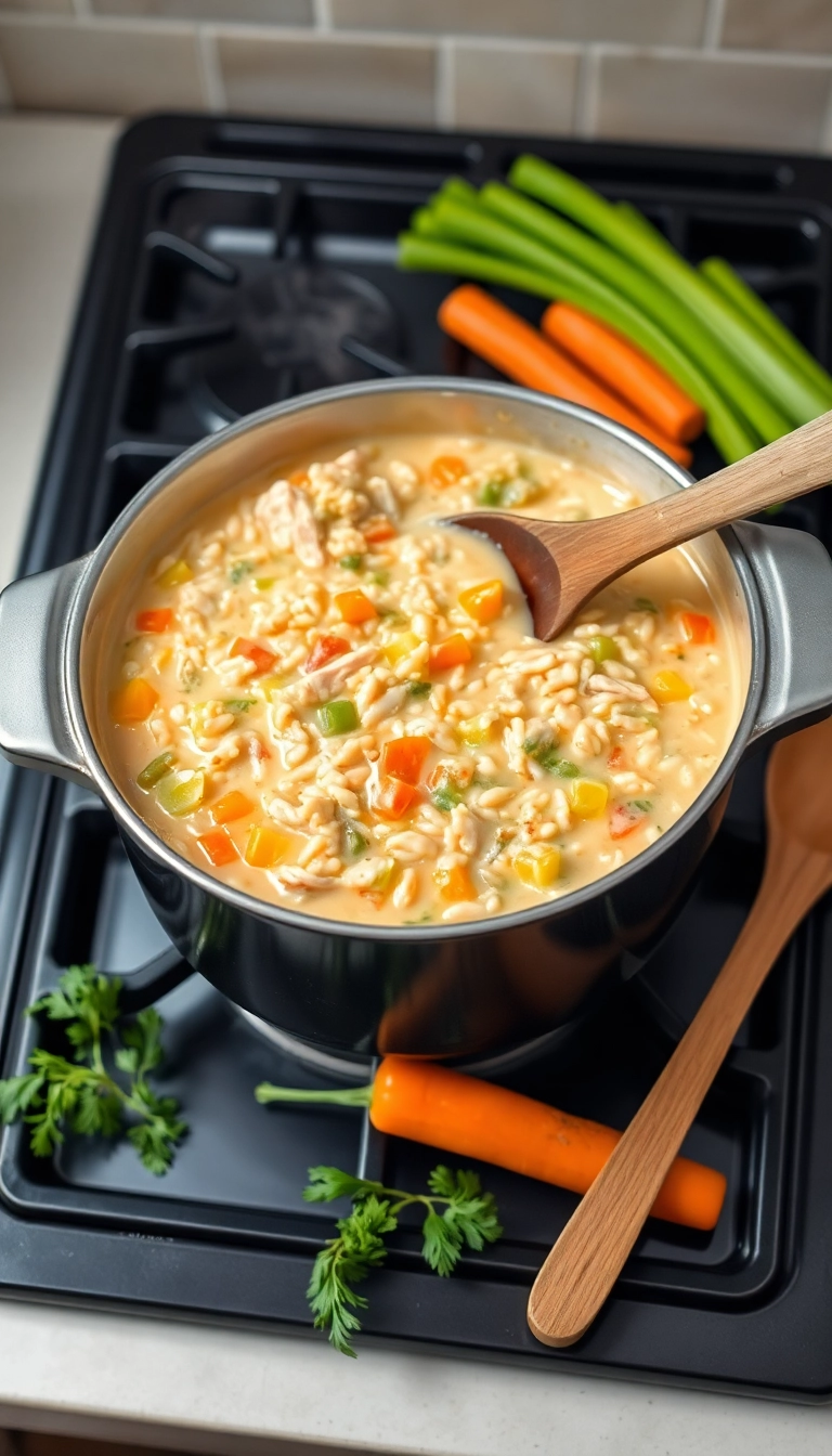 24 Creamy Chicken and Rice Soup Ideas You Need to Try Tonight! - 2. One-Pot Creamy Chicken and Rice Soup