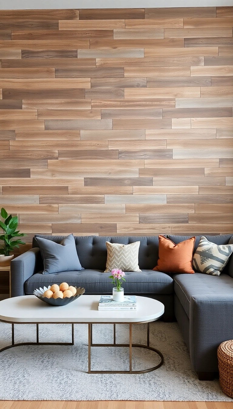 10 Large Blank Wall Living Room Ideas That Will Transform Your Space! - 6. Textured Wall Treatment