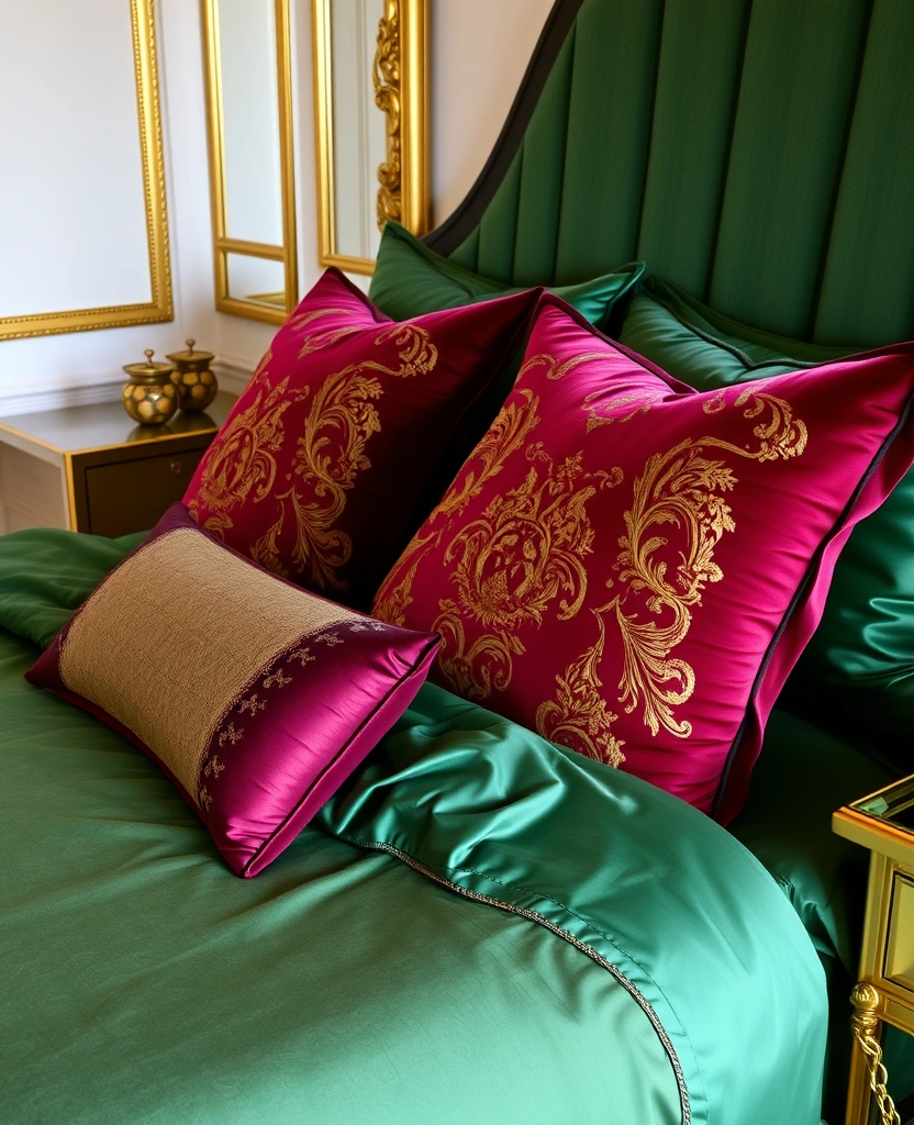 12 Luxurious Bedding Ideas That Will Transform Your Bedroom into a 5-Star Retreat! - 5. Rich Jewel Tones