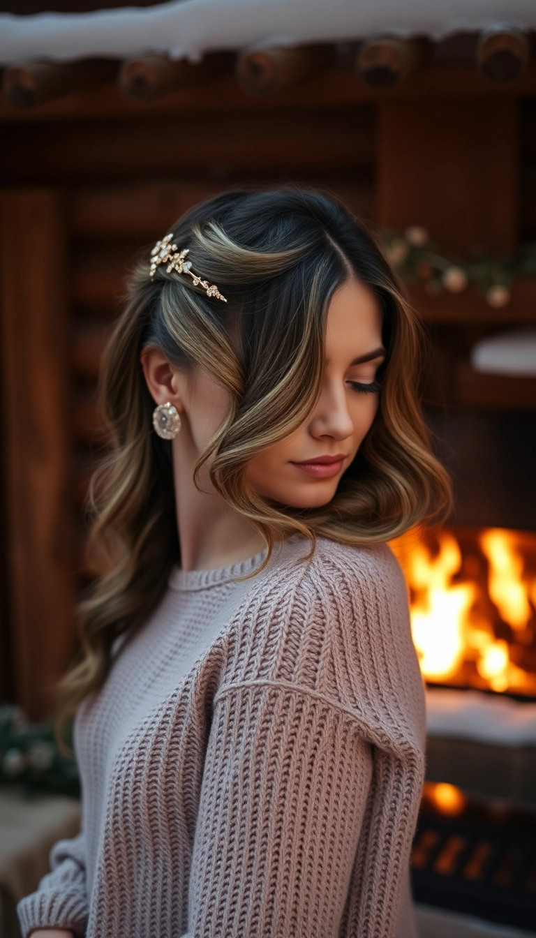 15 Cozy Winter Hair Looks That Will Keep You Warm and Stylish (You Won't Believe #9!) - 8. Twisted Half-Up, Half-Down