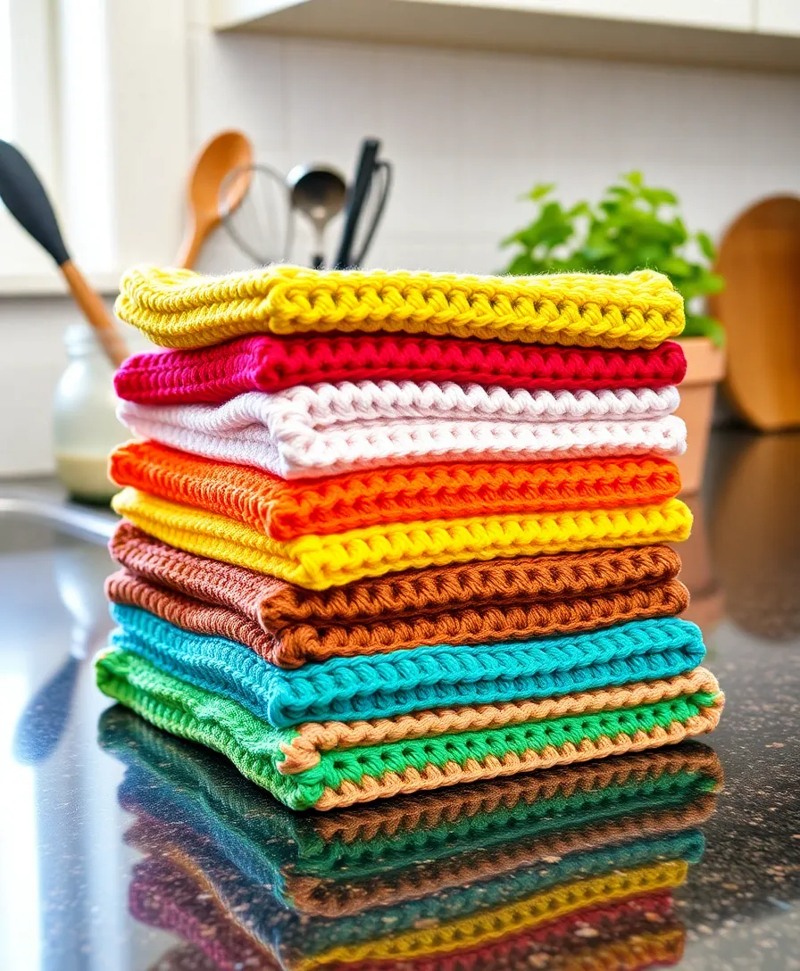 21 Easy DIY Crochet Projects for Beginners That Are Totally Doable (You Can Do #7!) - 10. Handy Crochet Dishcloths