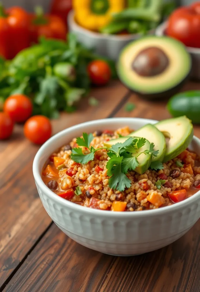 18 Healthy Crockpot Recipes You Won't Believe Are Low-Calorie! - 2. Vegetable Quinoa Chili