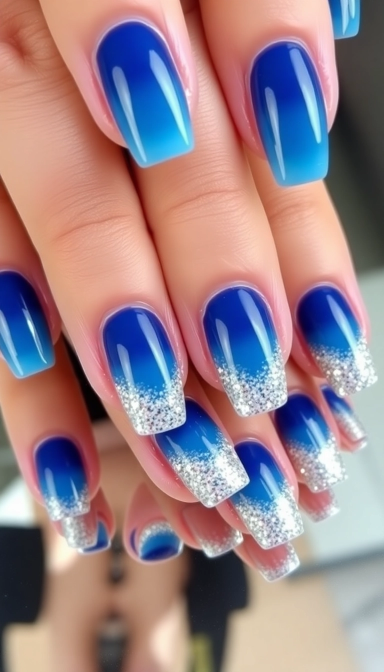 24 Punchy Nail Designs That'll Make You Want to DIY Right Now! - 10. Gradient Glitter Fade