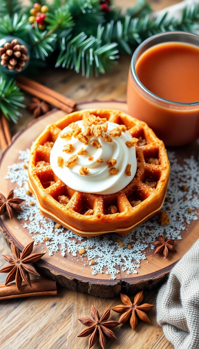 18 Christmas Breakfast Ideas That Will Make Your Mornings Merry! - 2. Gingerbread Waffles