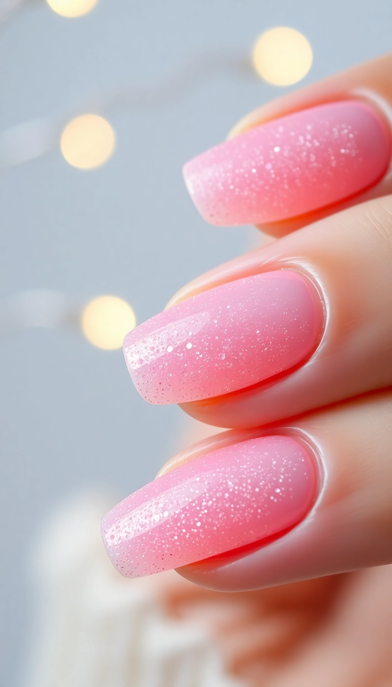 27 Stunning Pink Nail Ideas That Will Turn Heads (You Won't Believe #15!) - 15. Surprise Sparkle