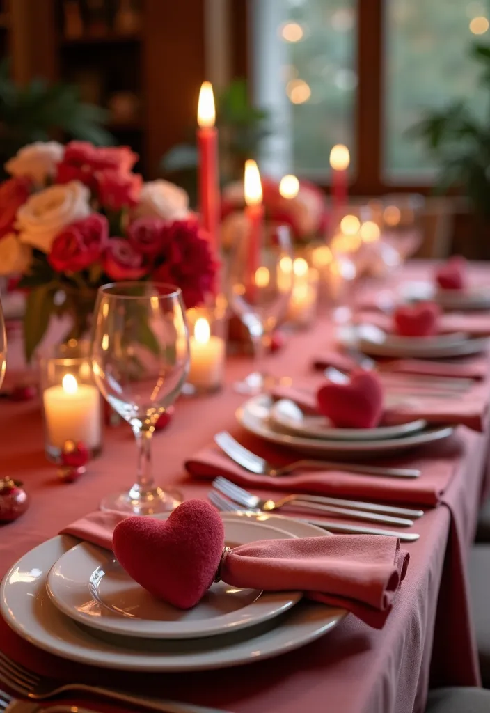 12 Cozy Valentine's Day Home Decor Ideas You Can't Miss This Year! - 7. Festive Table Settings