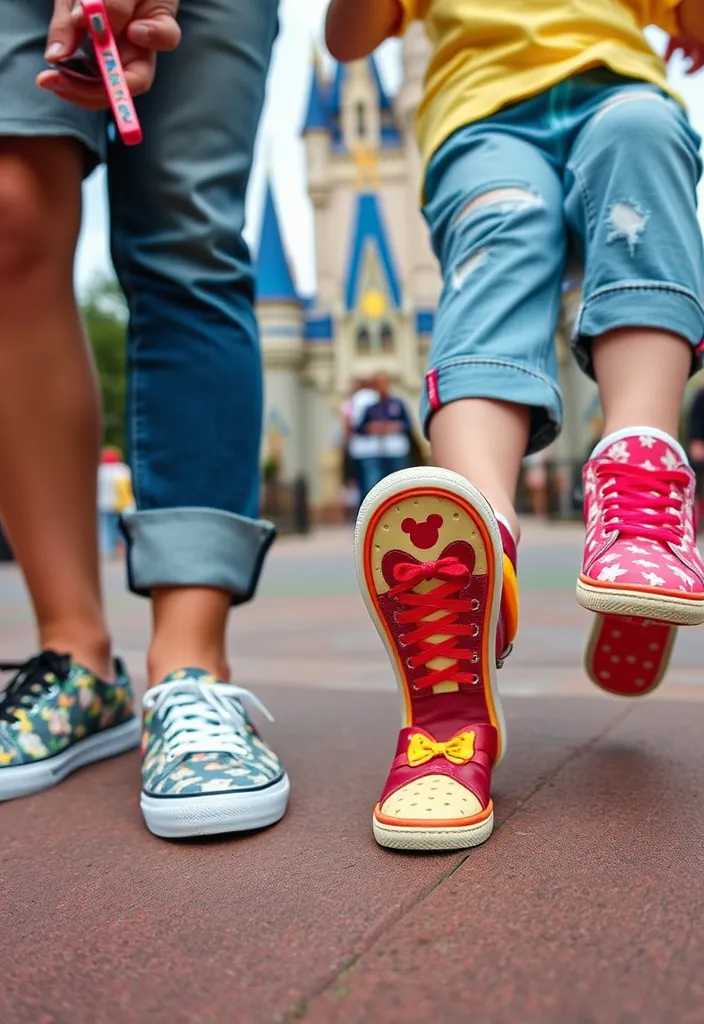 15 Fun Disney Park Outfits for Every Family Adventure (You’ll Love #10!) - 8. Fun with Footwear: Stylish and Comfy Shoes