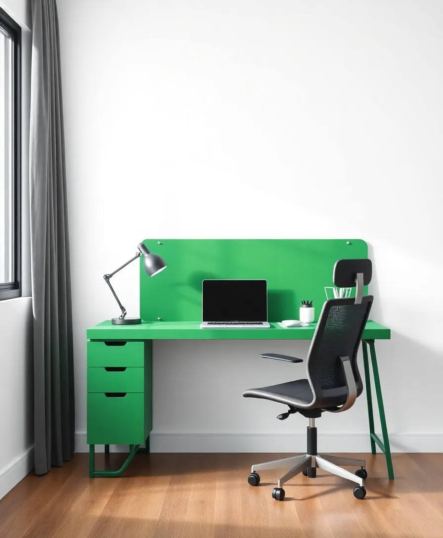 19 Modern Green Board Inspirations That Will Revamp Your Space! (Check Out #4!) - 6. Minimalist Green Board Desk