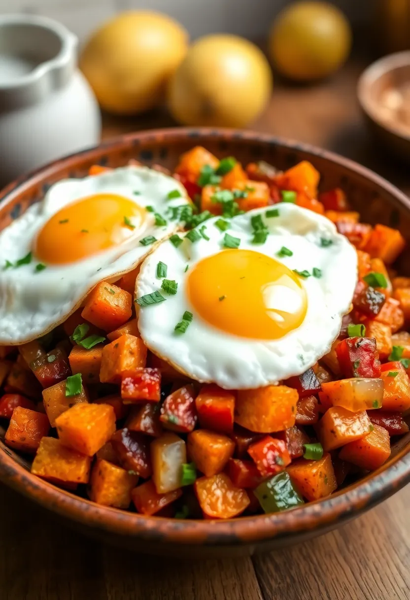 10 Gourmet Breakfast Ideas That Will Make You Feel Like a Chef (Brunch Goals!) - 10. Sweet Potato Hash with Eggs