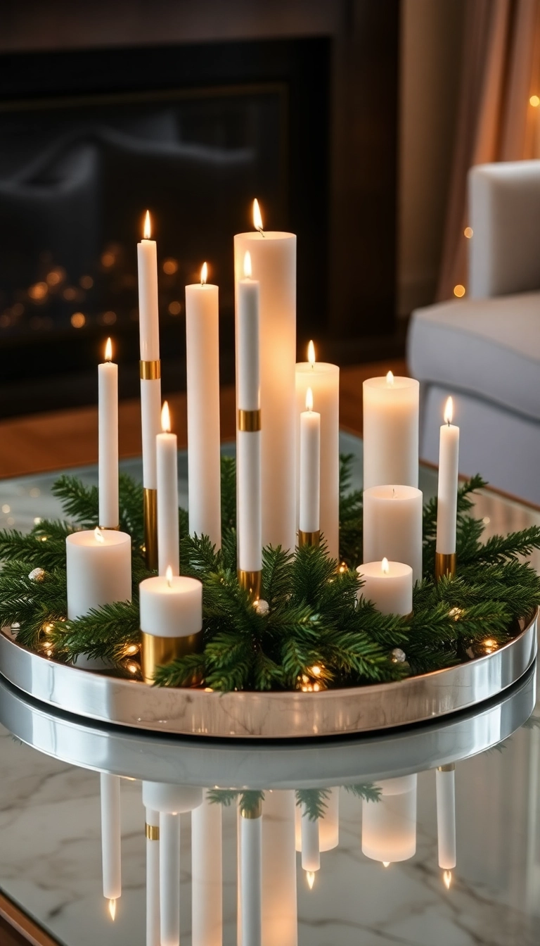 17 Elegant Christmas Decor Ideas That Will Make Your Home Shine Like a Star! - 4. Sophisticated Candle Arrangements