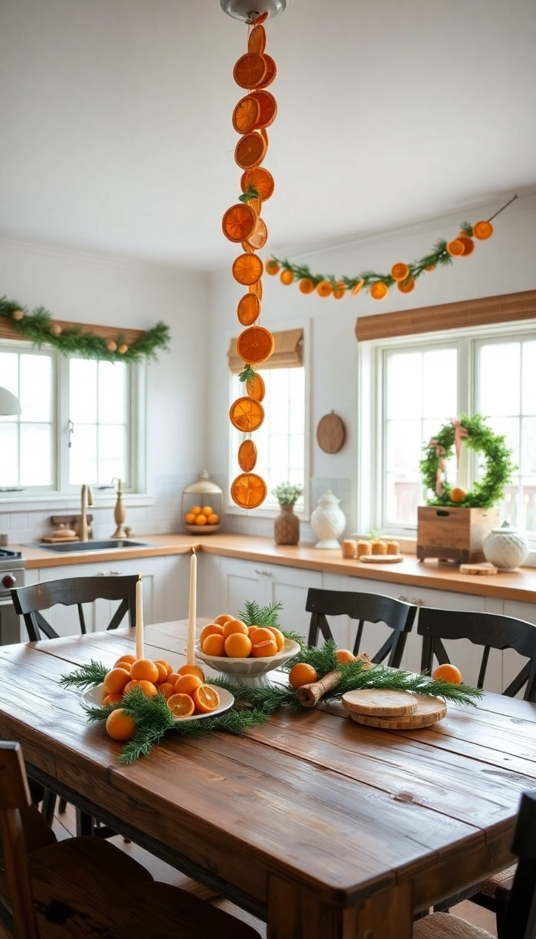 21 DIY Christmas Garland Ideas That Will Transform Your Home This Holiday Season! - 3. Elegant Dried Orange Slice Garland