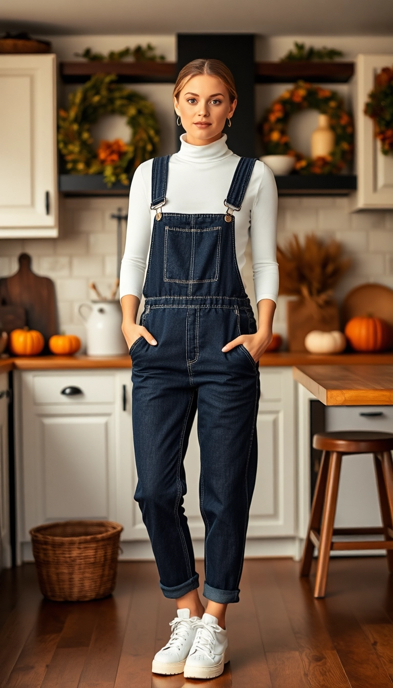 15 Stunning Thanksgiving Outfits to Elevate Your Holiday Style - 6. Stylish Overalls