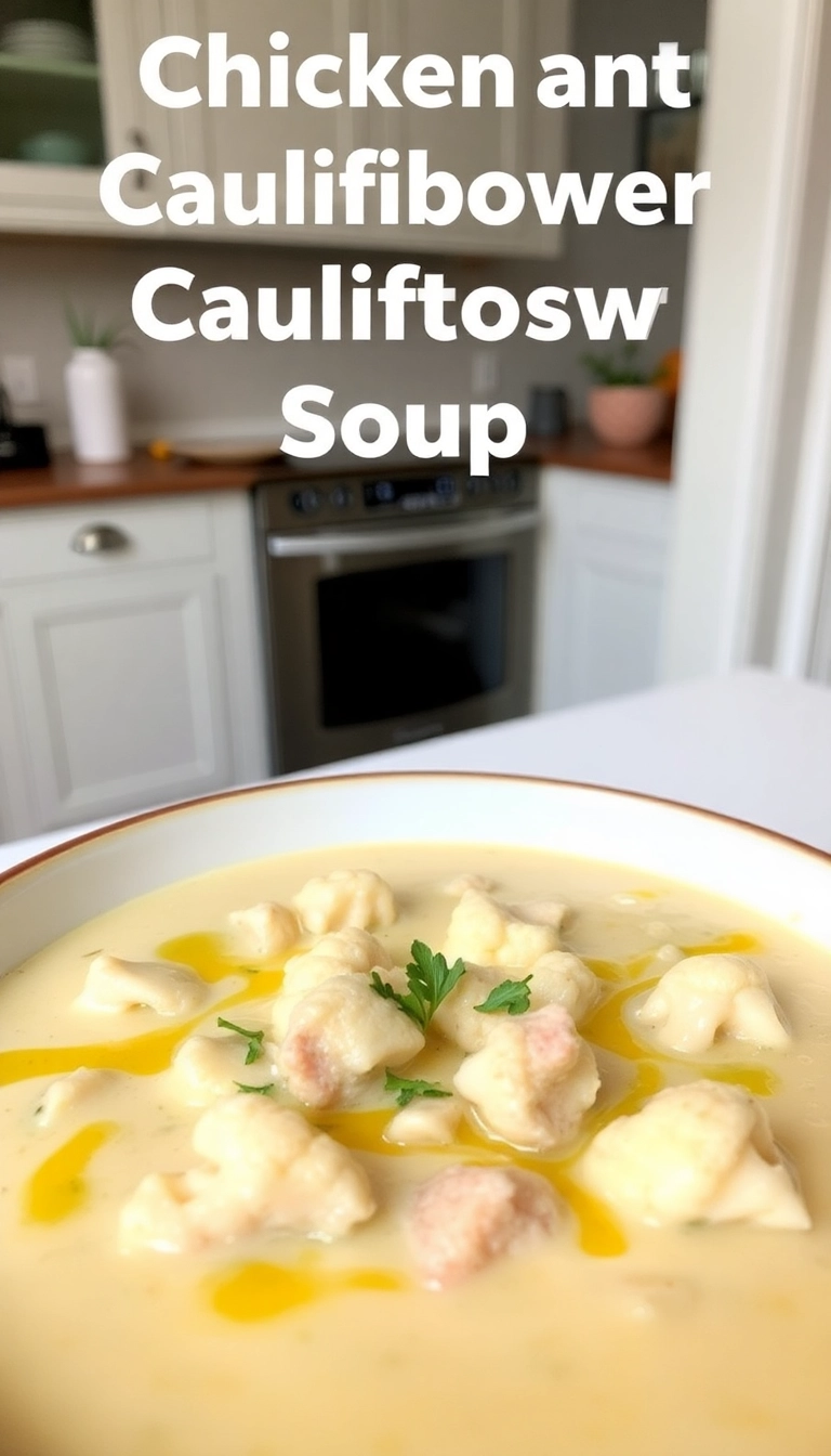 19 Creamy Chicken Soup Ideas That'll Make You Feel Cozy Inside! - 17. Creamy Chicken and Cauliflower Soup