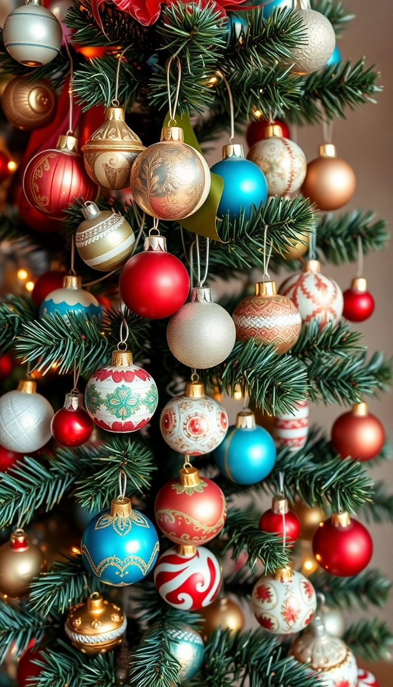 12 Eco-Friendly Christmas Tree Decoration Ideas That Are Good for the Planet! - 12. Upcycled Vintage Finds