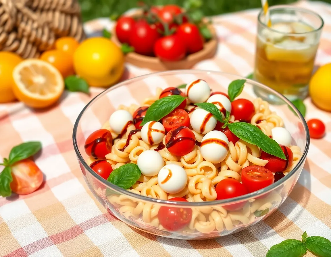 13 Seasonal Pasta Salad Recipes That Celebrate Fresh Ingredients All Year Long! - 2. Summer Caprese Pasta Salad