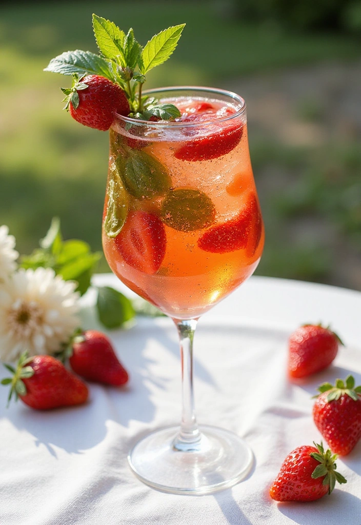 3. Strawberry-Basil Fizz