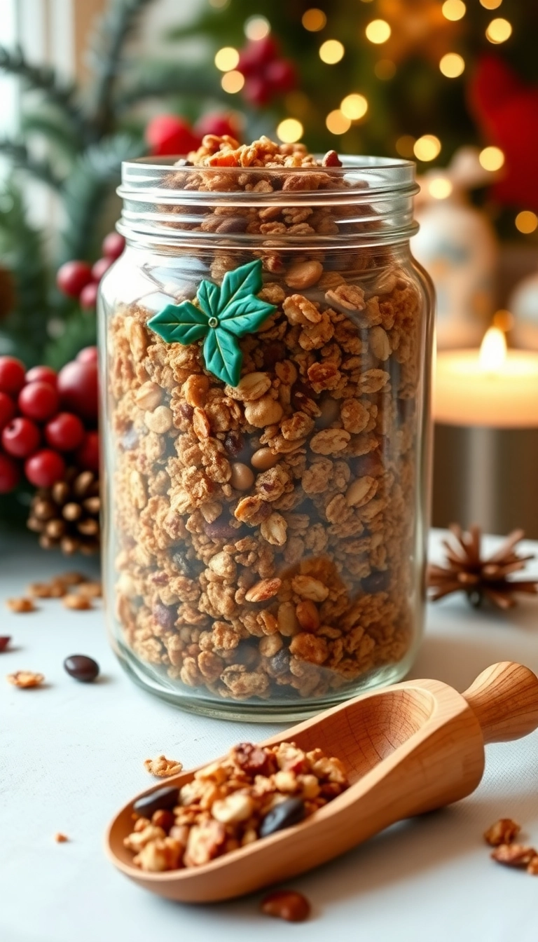 18 Christmas Breakfast Ideas That Will Make Your Mornings Merry! - 15. Holiday Spice Granola