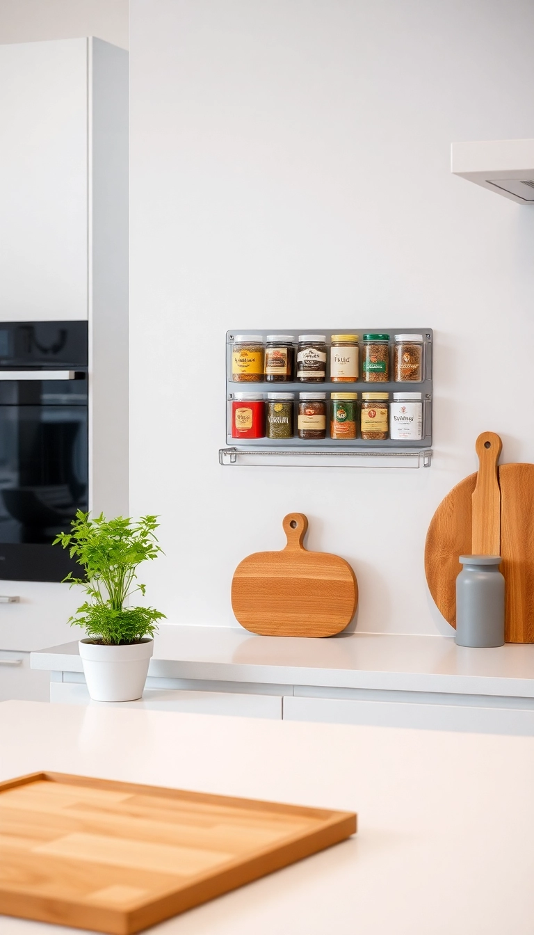 22 Renter-Friendly Decor Hacks That Will Make Your Space Shine (No Landlord Approval Needed!) - 3. Magnetic Spice Rack