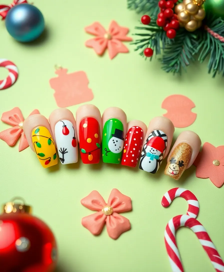 25 Festive December Nails That Will Make You the Star of Every Holiday Party! - 12. Merry and Bright