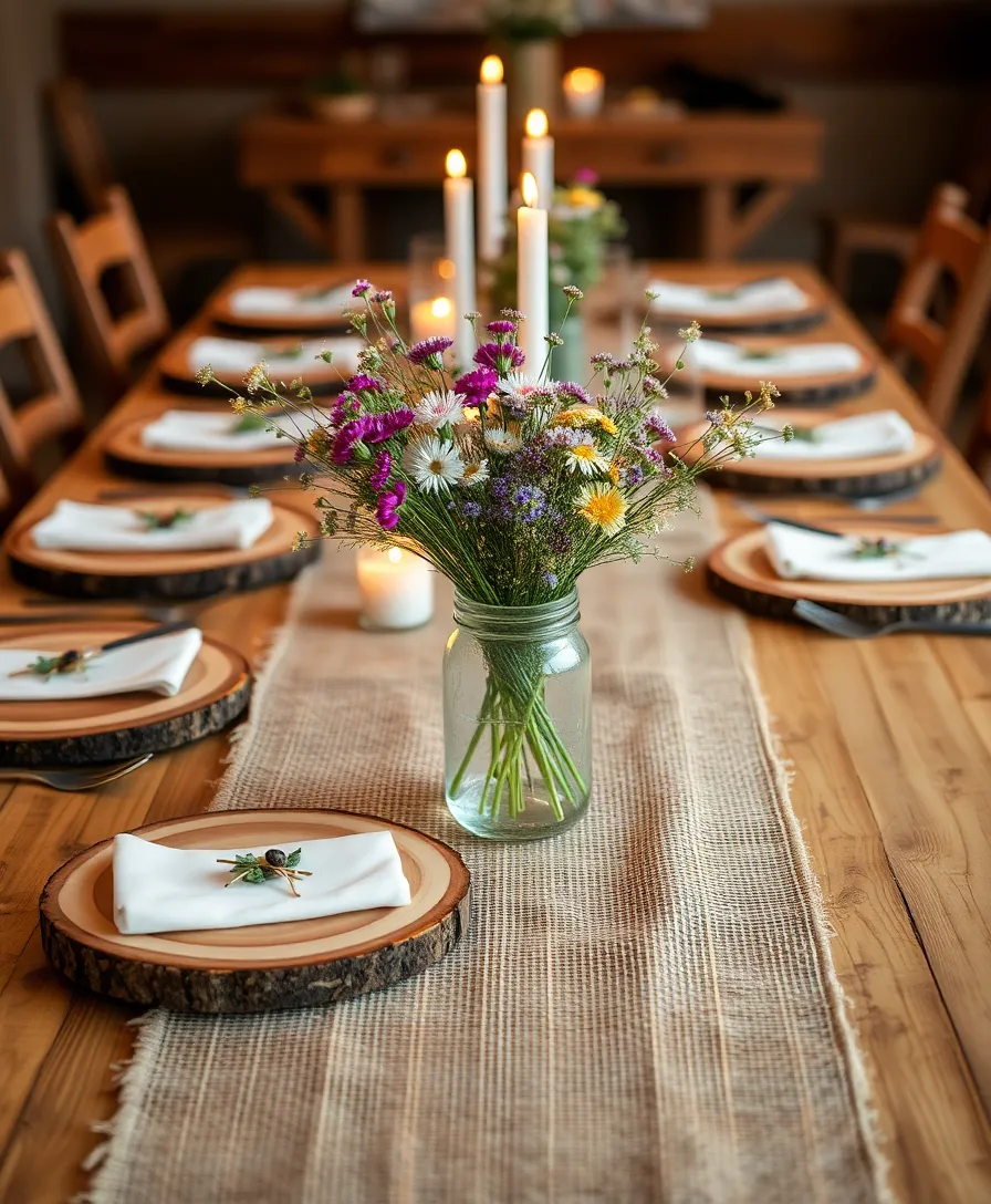 15 Romantic Table Decor Ideas for Valentine's Day That Will Dazzle Your Date! - 14. Rustic Charm with Natural Elements