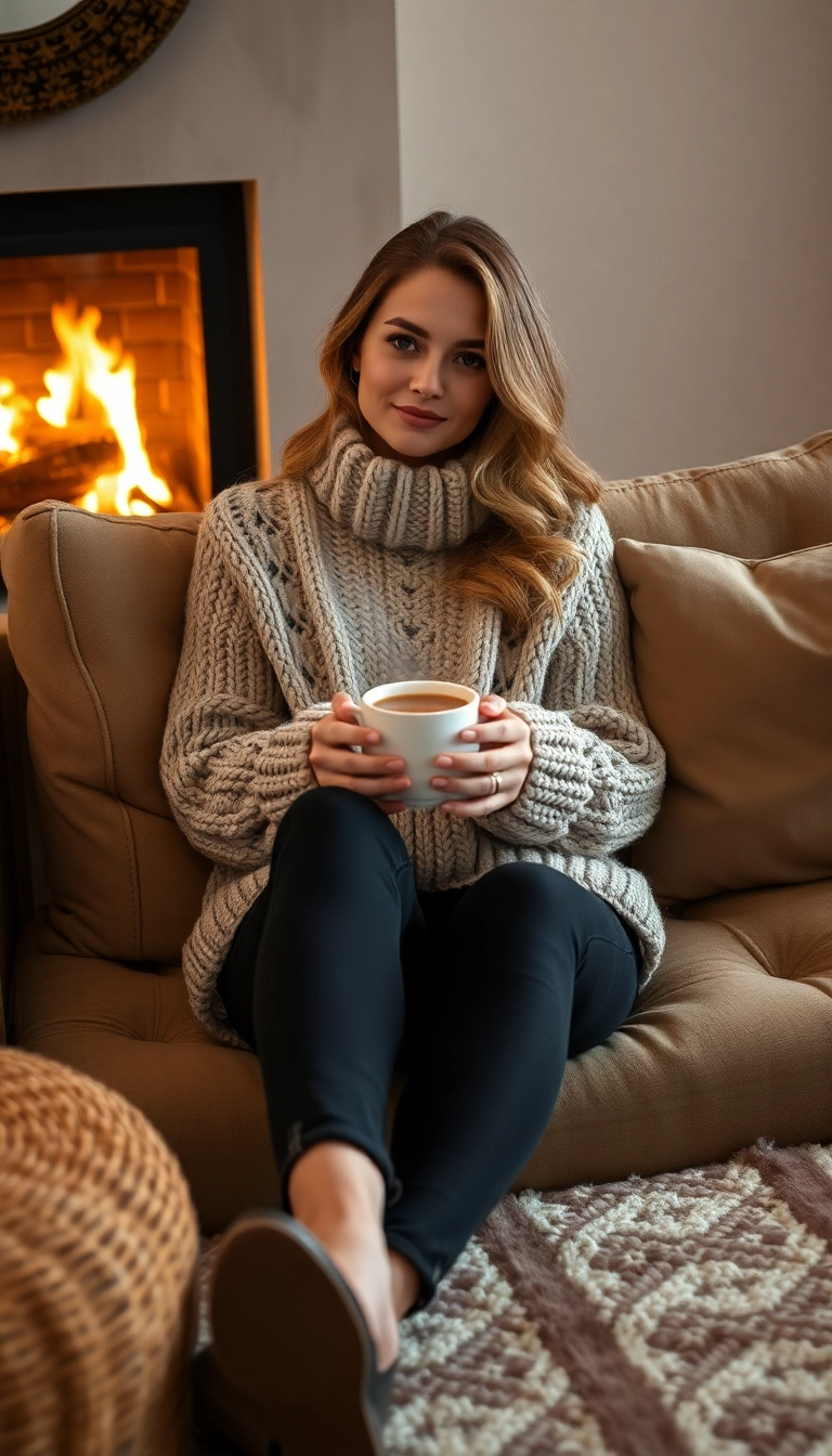 21 Trendy Winter Fashion Looks That'll Have Everyone Asking 'Where Did You Get That?' - 13. Chunky Knitwear