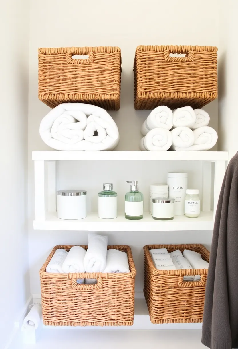 Fightssssssssssssssssss Bathroom: Transform Your Space with These 10 Ideas! - 7. Organize with Stylish Baskets