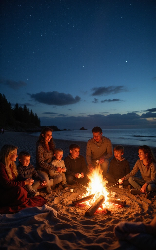 20 Unforgettable Beach Activities for Families to Enjoy This Summer! - 10. Beach Bonfire