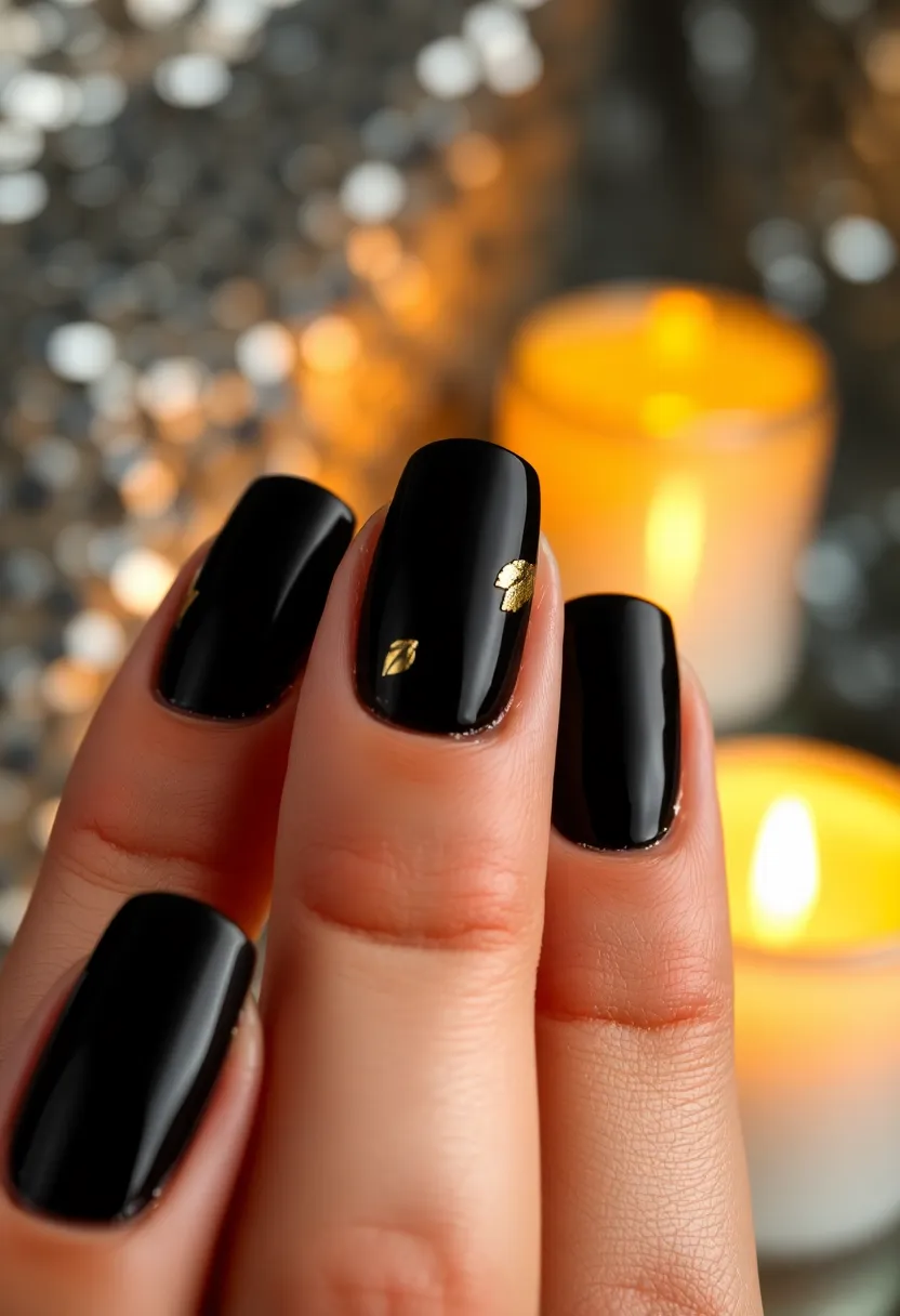 Sophisticated Black Nails: Perfect for New Year Nails - 1. Classic Glossy Black