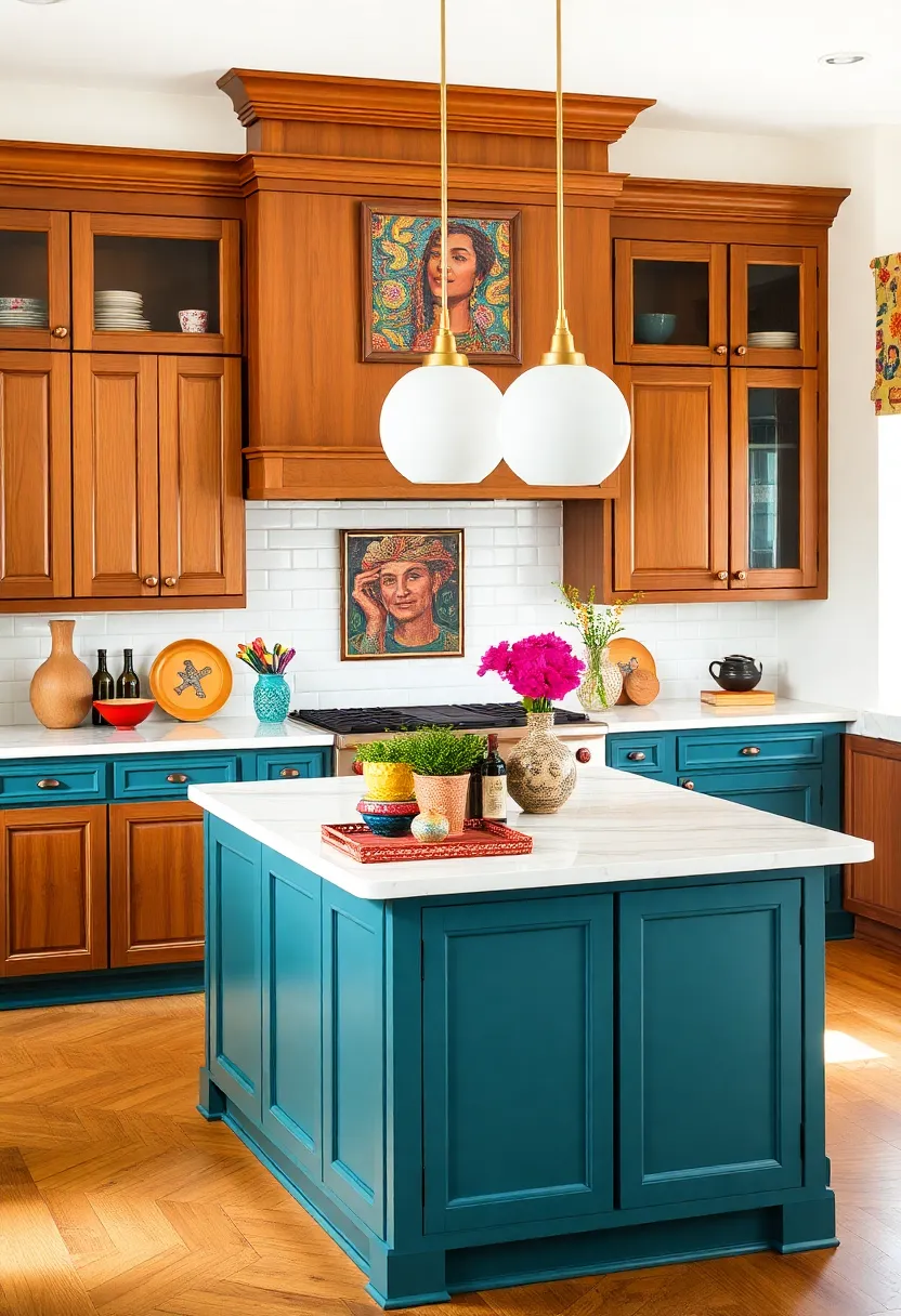 20 Colorful Kitchen Island Ideas That Will Brighten Your Home (Wait Till You See #7!) - 20. Exotic Teal